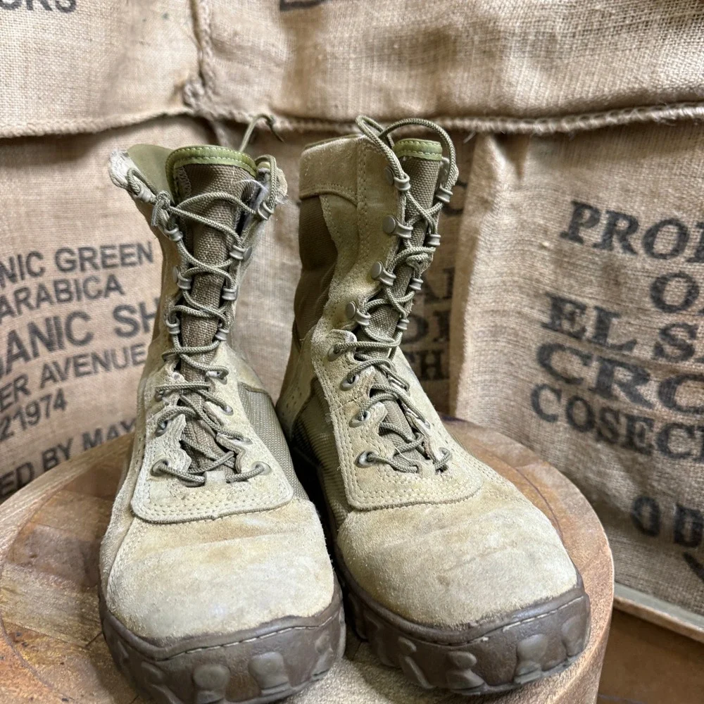 Rocky S2V Special Ops Tactical Military Boots Mens 11.5 Tan Good Lace Up Vibram